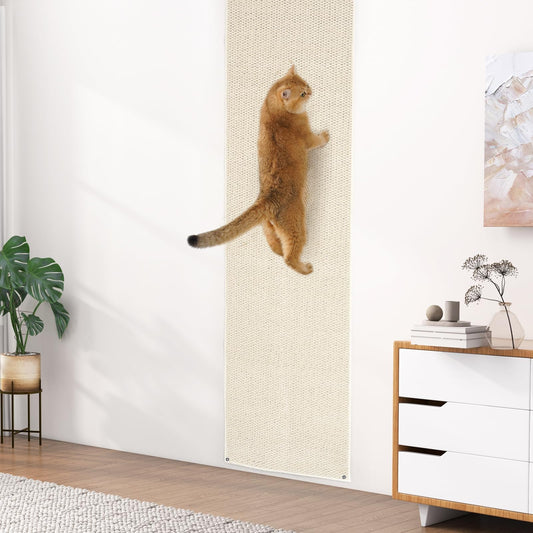 6.6 ft Cat Wall Scratching Carpet Pad for Climbing & Furniture Protection