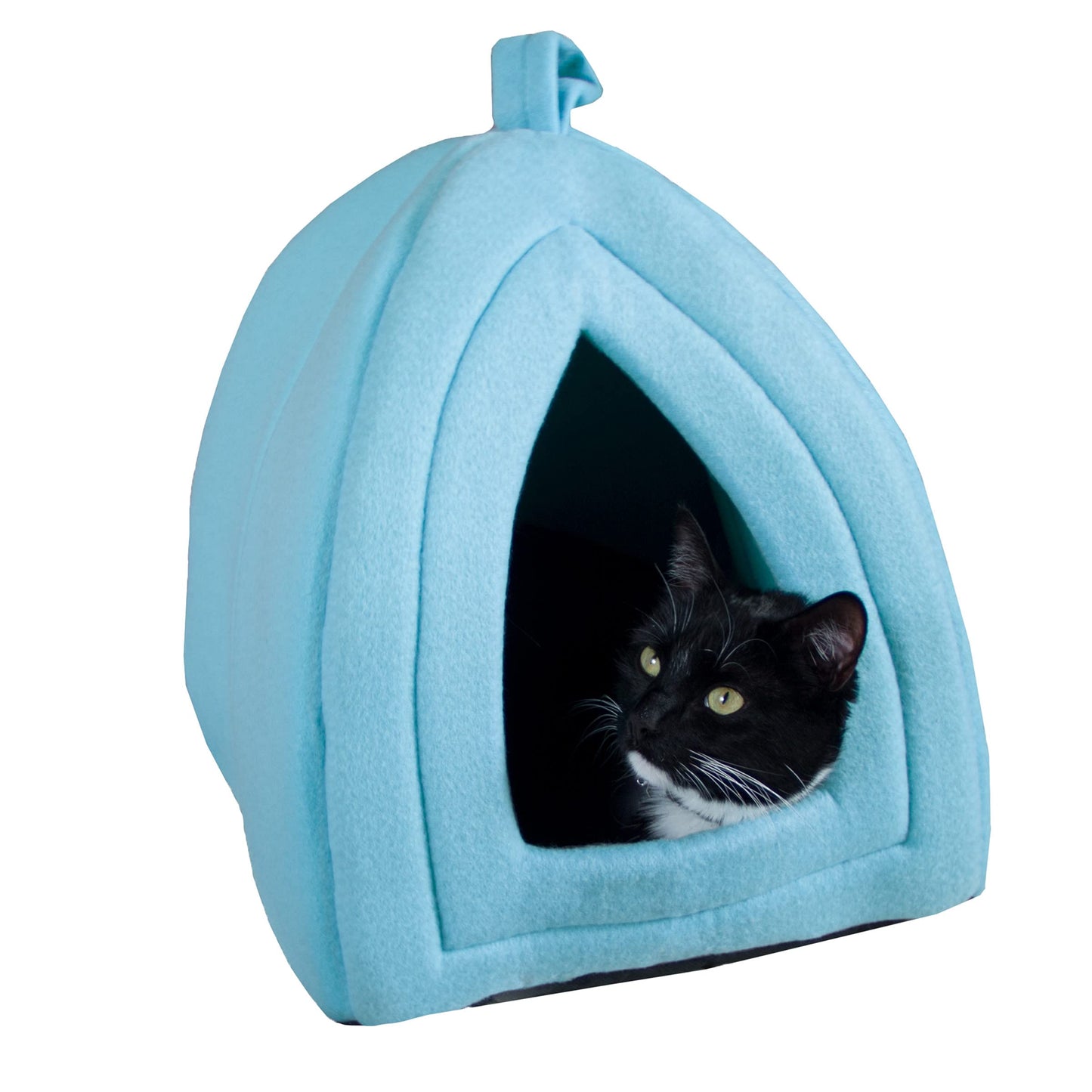 Indoor Cat House Bed with Removable Cushion & Cozy Hideaway Design