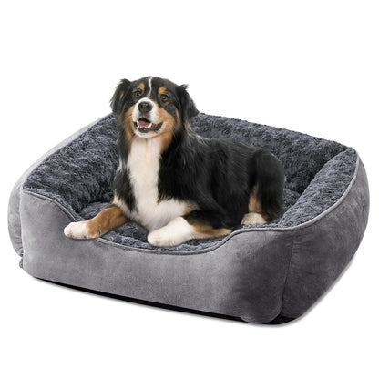 Orthopedic Dog Sofa Bed with Washable Cover & Anti-Slip Bottom