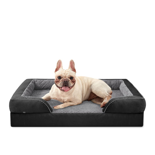 XL Orthopedic Dog Sofa Bed with Egg Crate Foam & Waterproof Lining
