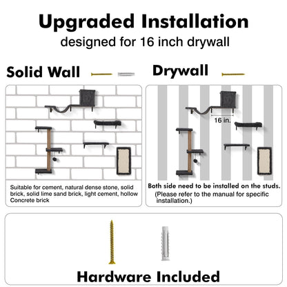 ZLAFM 5-in-1 Cat Wall Shelves