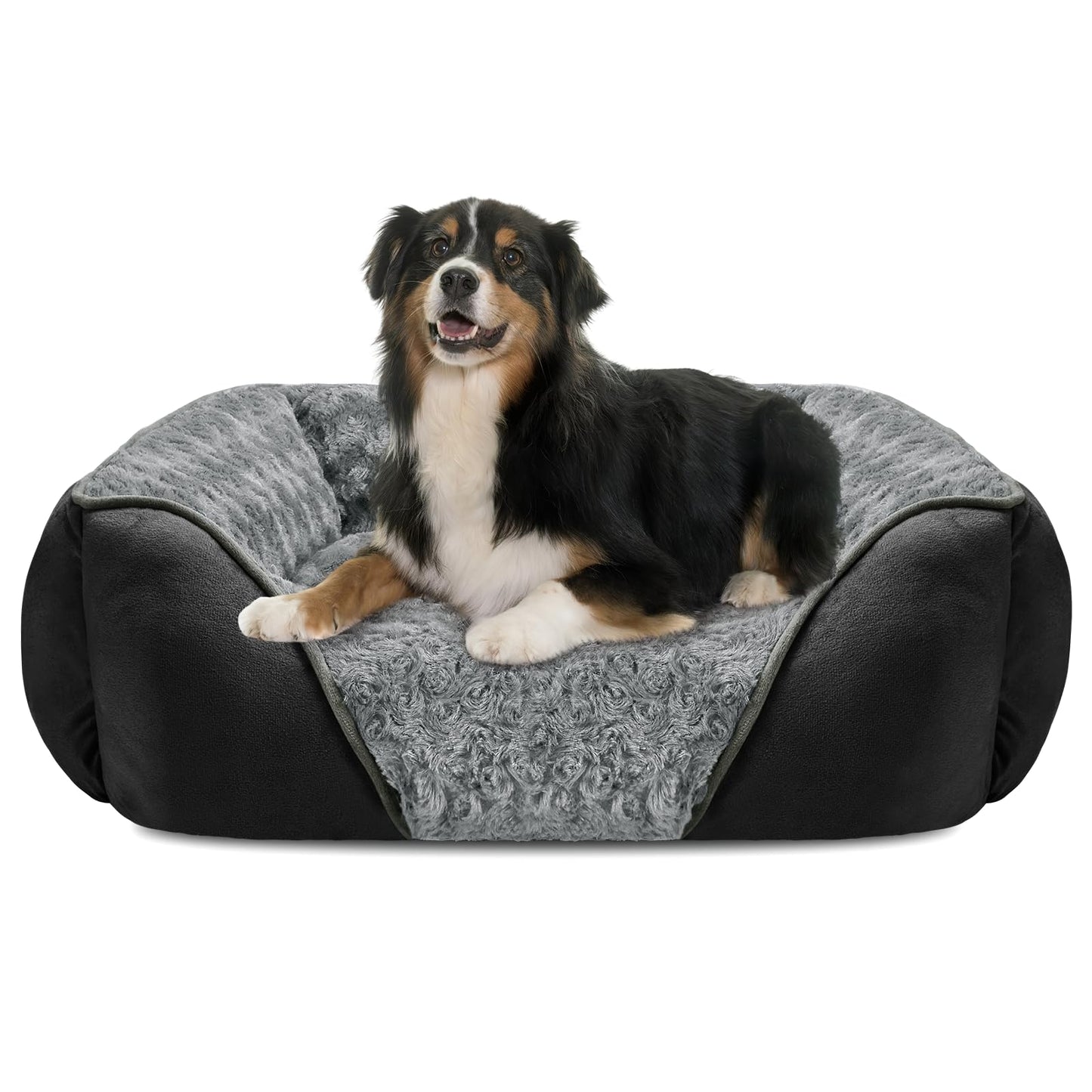 Orthopedic Dog Bed with Washable Cover & Anti-Slip Bottom