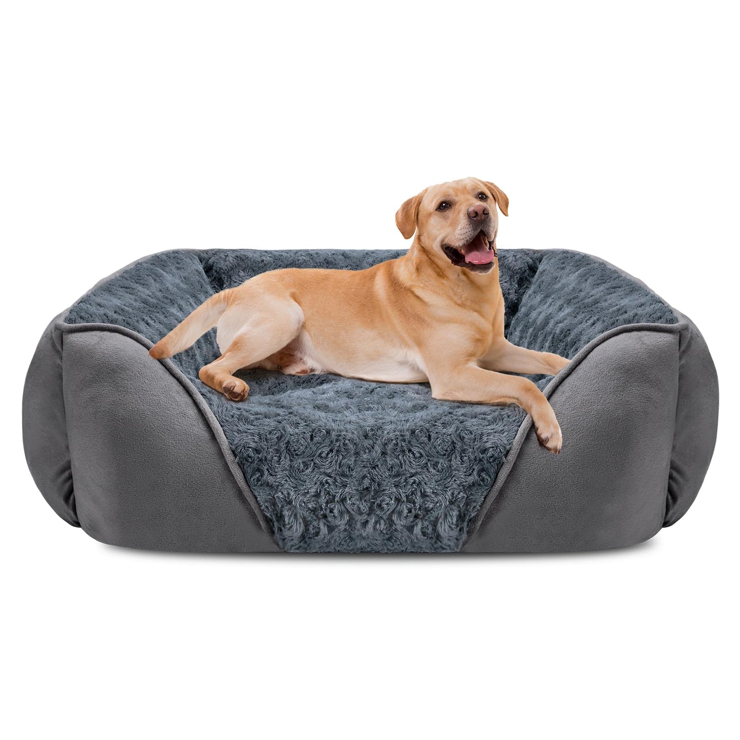 Orthopedic Dog Bed with Washable Cover & Anti-Slip Bottom