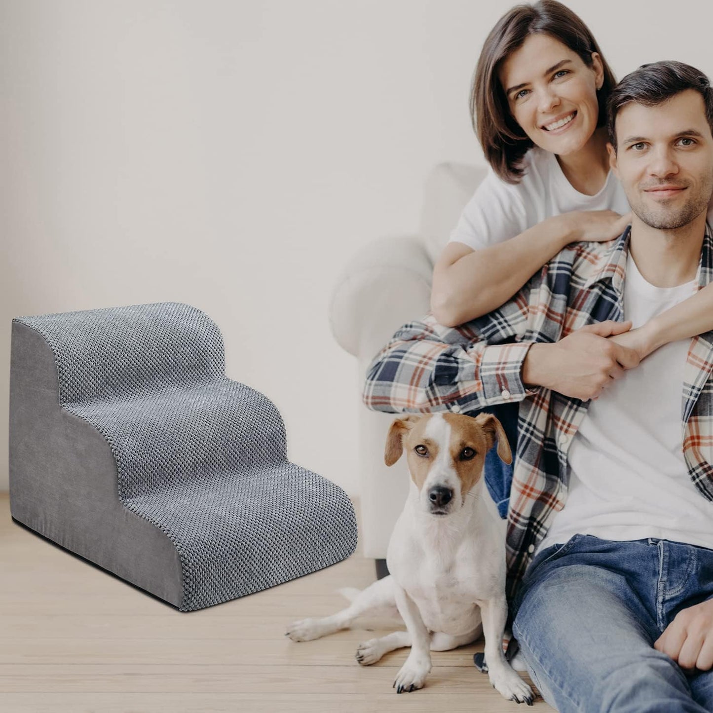 3-Step Dog Stairs for Beds & Couch with Non-Slip Design