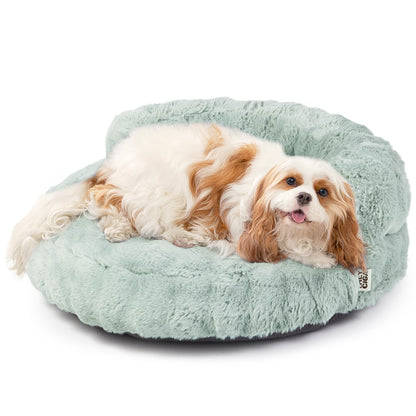 Fluffy Faux Fur Pet Sofa Bed with Waterproof Washable Cover