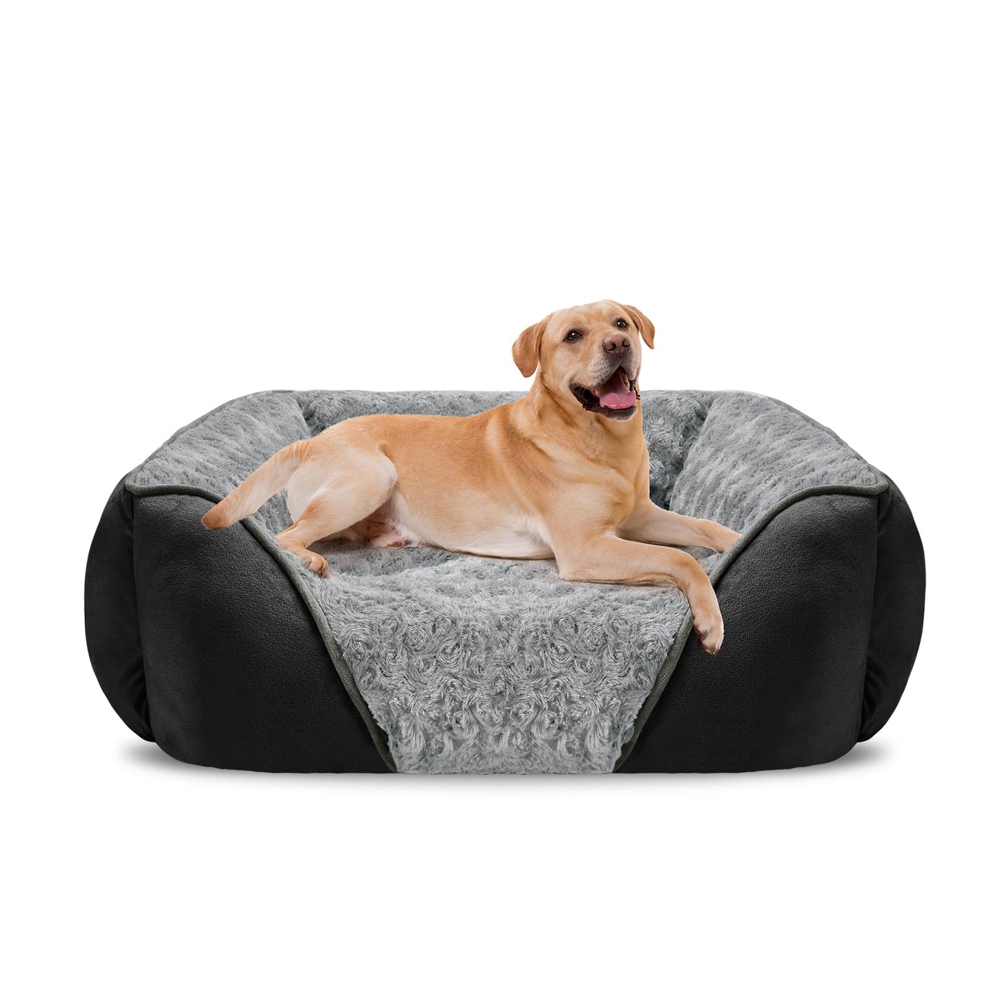 Orthopedic Dog Bed with Washable Cover & Anti-Slip Bottom