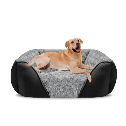 Orthopedic Dog Bed with Washable Cover & Anti-Slip Bottom