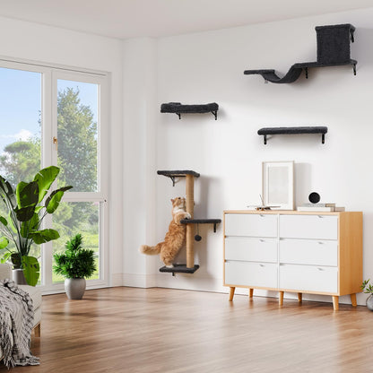 ZLAFM 5-in-1 Cat Wall Shelves