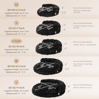 Fluffy Faux Fur Pet Sofa Bed with Waterproof Washable Cover