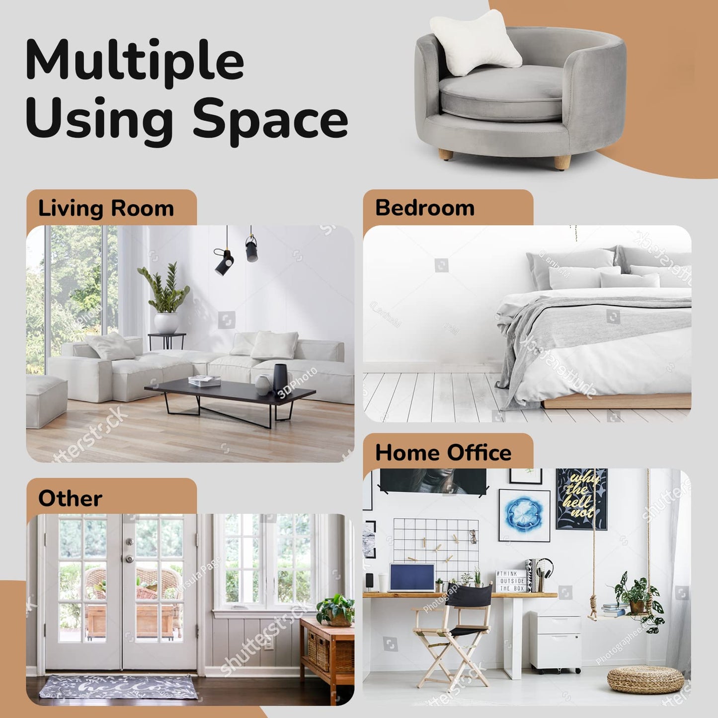 Velvet Pet Sofa Bed with Cushion Support for Dogs & Cats