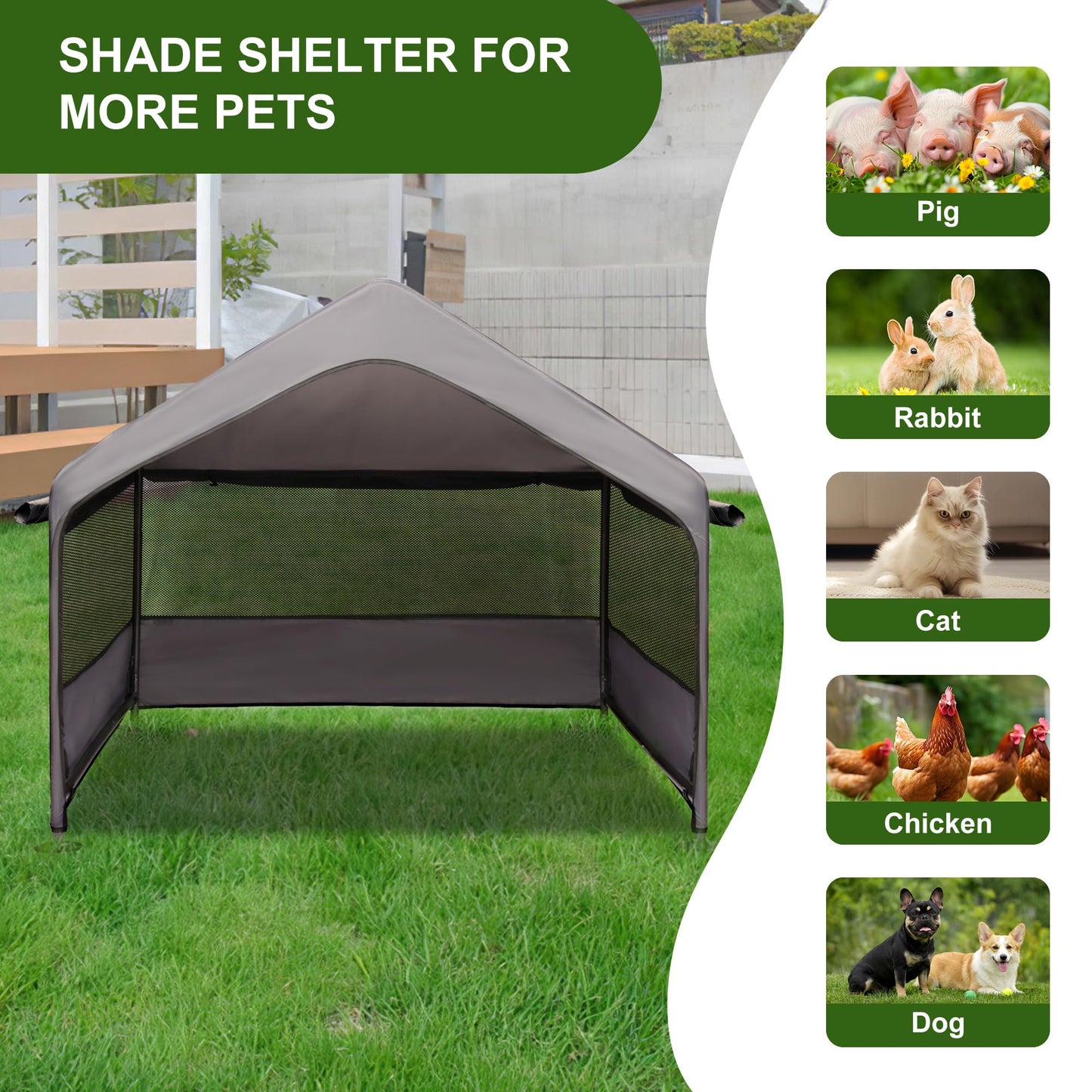 Summertrail Extra Large Dog House Outside, Dog Tent Outdoor, Big Dog Shade Shelter