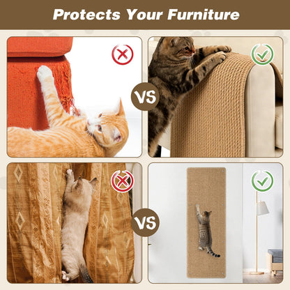 71" Cat Wall Climbing Scratch Pad for Furniture & Wall Protection