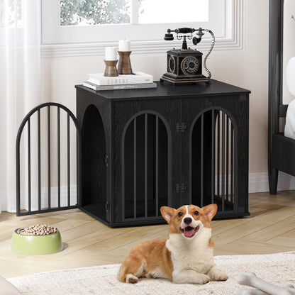 Wooden Dog Crate Furniture Kennel End Table for Dogs