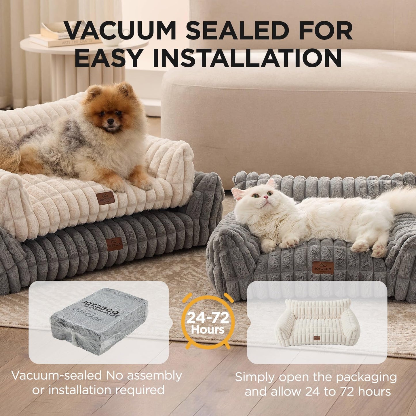 ComfyFleece Dog Sofa Bed with Washable Cover for Medium Dogs