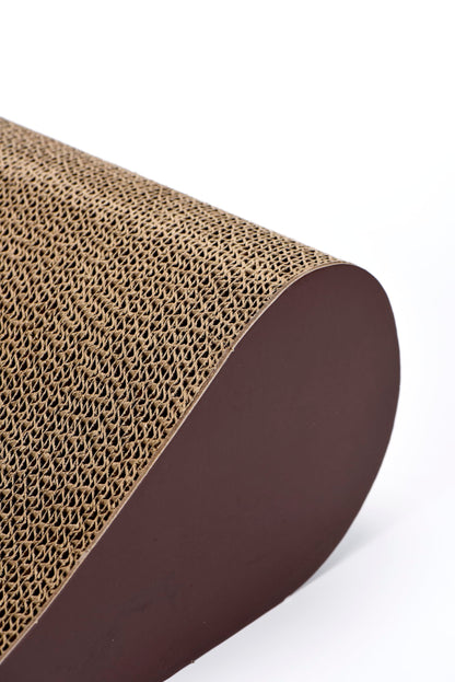2-in-1 Cardboard Cat Scratcher Lounge Bed & Scratching Pad