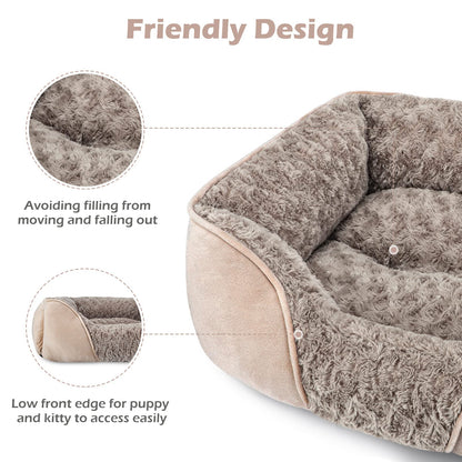 Orthopedic Dog Bed with Washable Cover & Anti-Slip Bottom