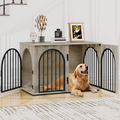 Wooden Dog Crate Furniture Kennel End Table for Dogs