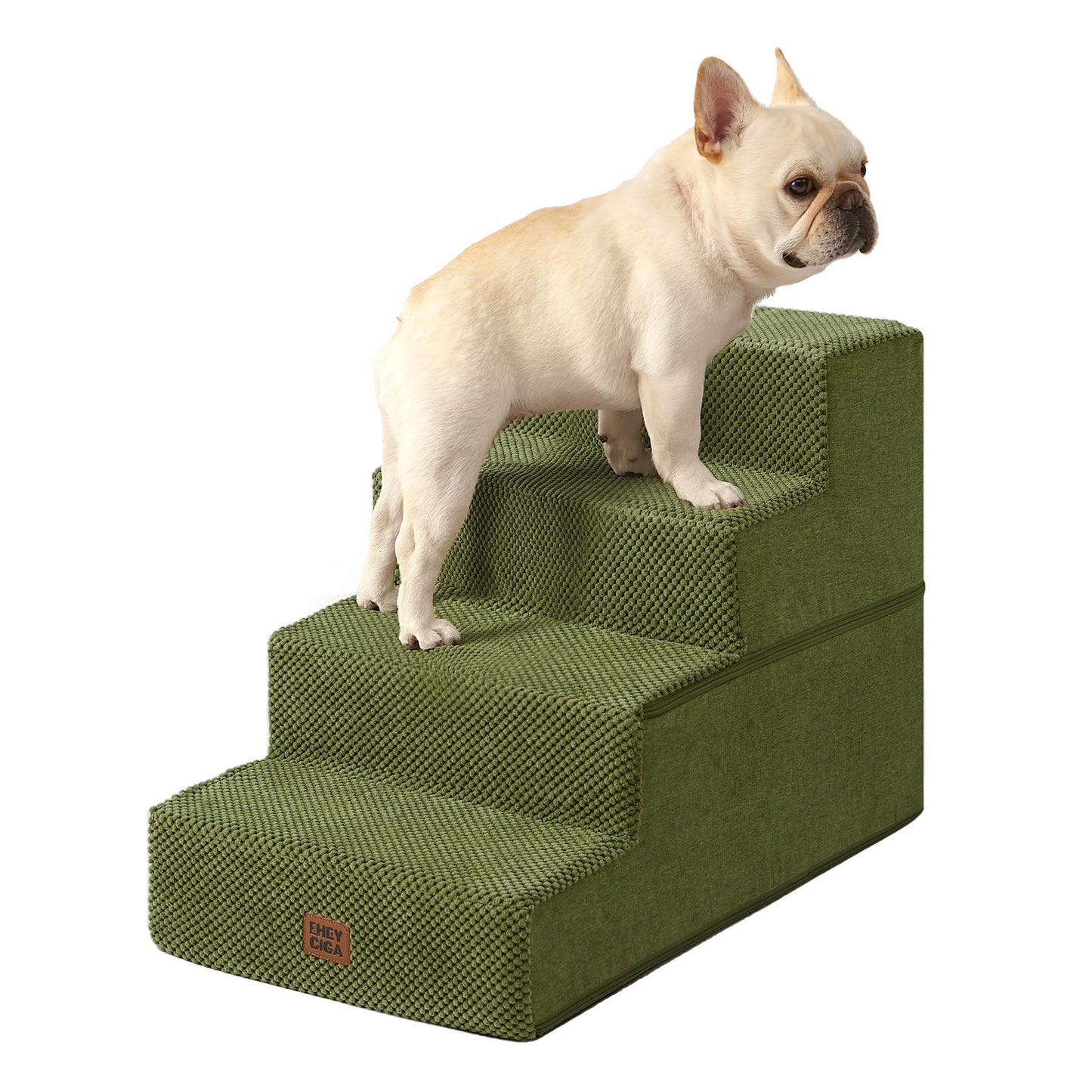 Extra Wide Dog Stairs Ramp for Bed & Couch, 3–5 Steps