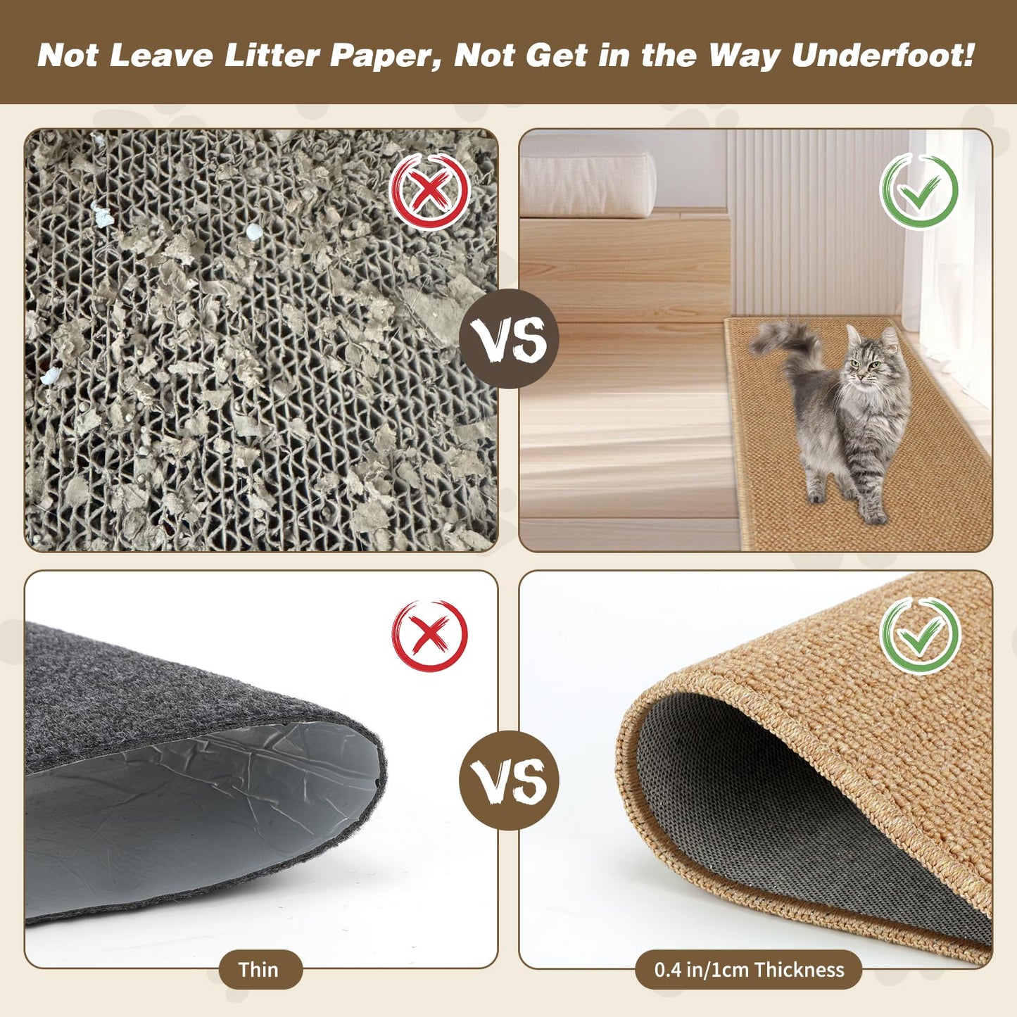 71" Cat Wall Climbing Scratch Pad for Furniture & Wall Protection