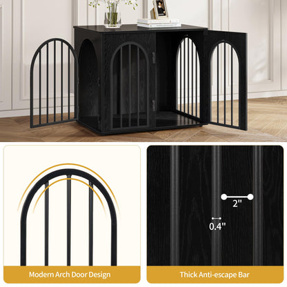 Wooden Dog Crate Furniture Kennel End Table for Dogs