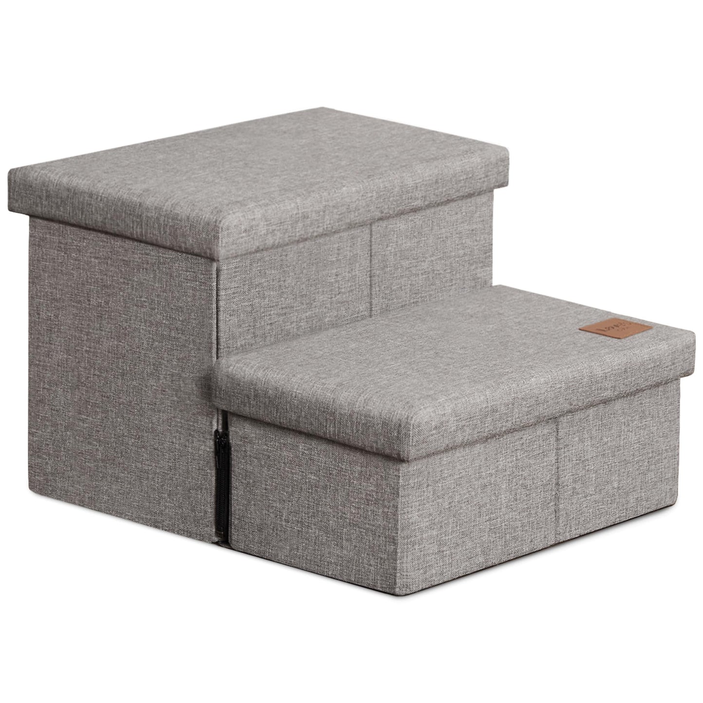 Foldable 3-Step Pet Ramp with Storage & Adjustable Height