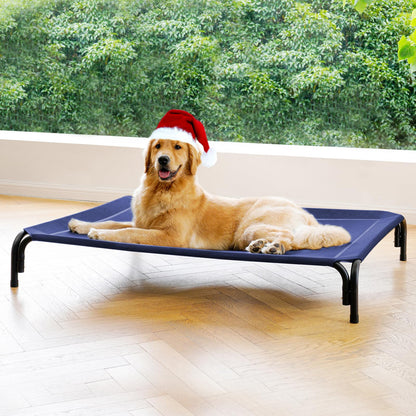 Elevated Dog Cot Bed with Breathable Mesh & Tool-Free Frame