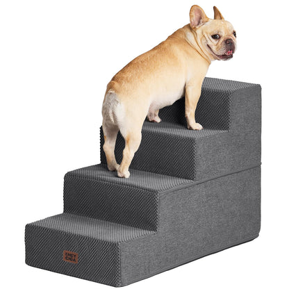 Extra Wide Dog Stairs Ramp for Bed & Couch, 3–5 Steps