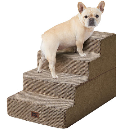 Extra Wide Dog Stairs Ramp for Bed & Couch, 3–5 Steps
