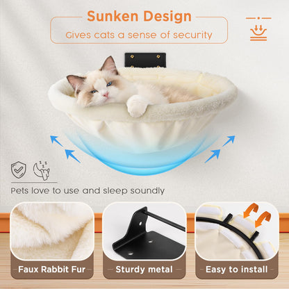 Wall Mounted Cat Hammock Bed Foldable Shelf for Indoor Cats