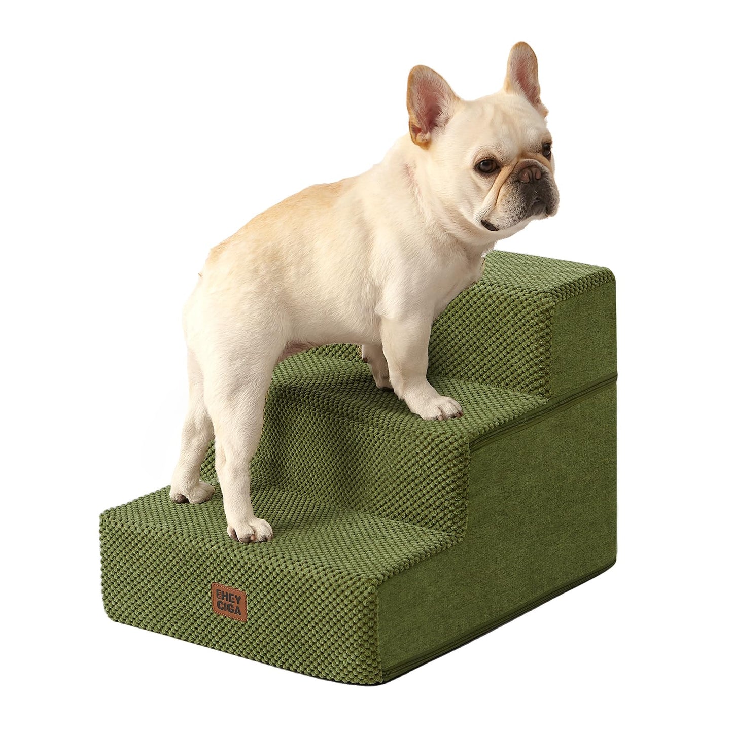 Extra Wide Dog Stairs Ramp for Bed & Couch, 3–5 Steps