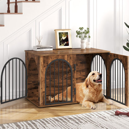 Wooden Dog Crate Furniture Kennel End Table for Dogs