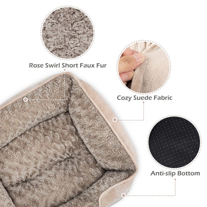 Orthopedic Dog Bed with Washable Cover & Anti-Slip Bottom
