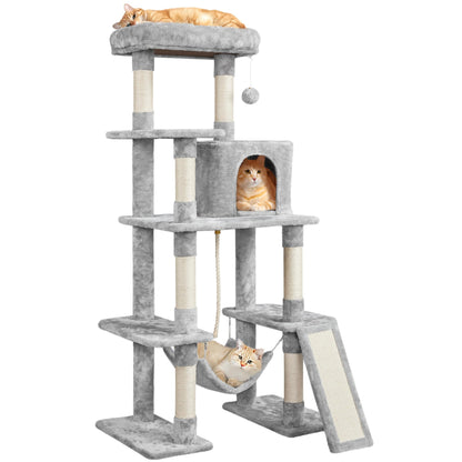 Large Multi-Level Cat Tree Tower with Condo, Hammock & Scratching Posts