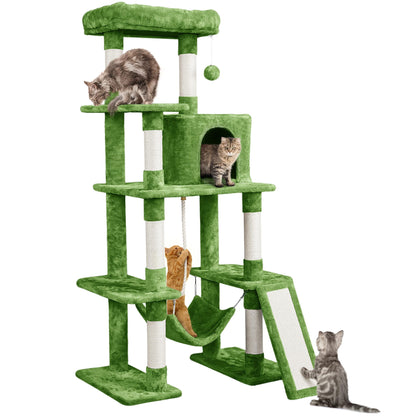 Large Multi-Level Cat Tree Tower with Condo, Hammock & Scratching Posts