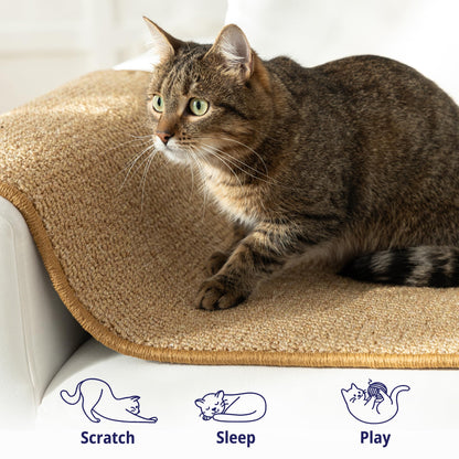 67" Cat Wall Climbing Carpet Scratch Mat with Wall Mount Nails