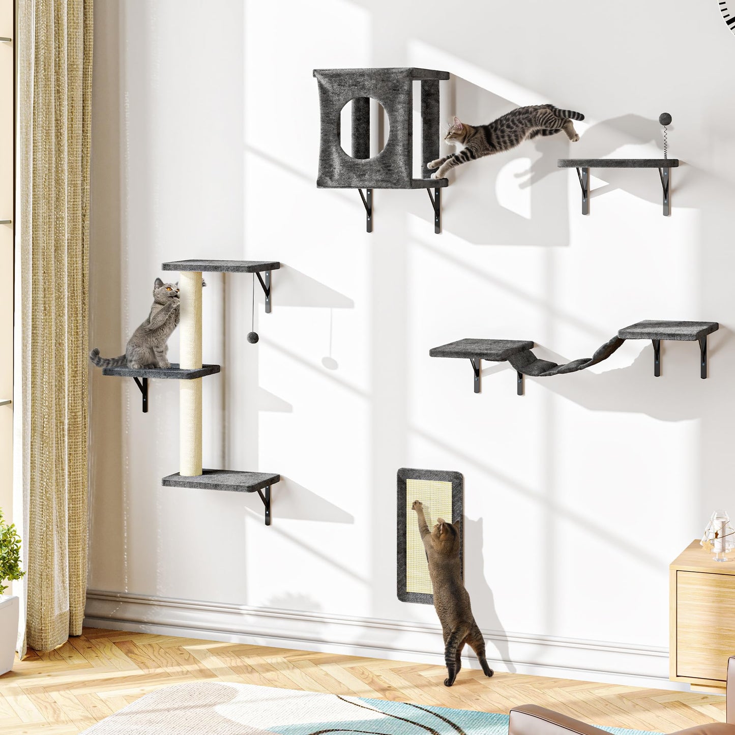 NUNU LAB Cat Wall Shelves Set