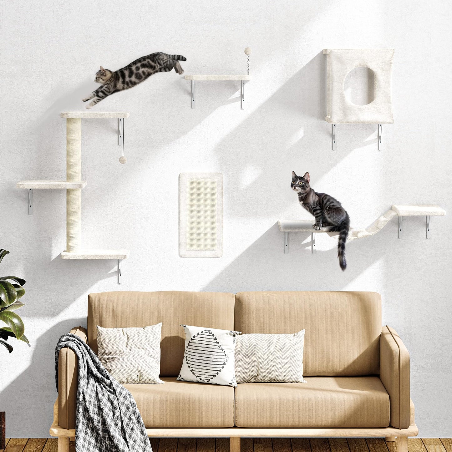 NUNU LAB Cat Wall Shelves Set