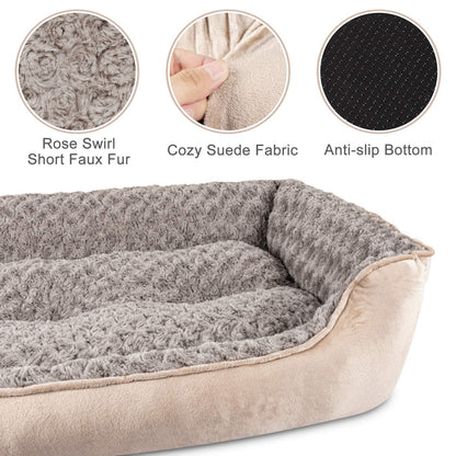 Orthopedic Dog Sofa Bed with Washable Cover & Anti-Slip Bottom