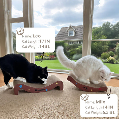 2-in-1 Cat Scratcher Lounge with Corrugated Cardboard Boards