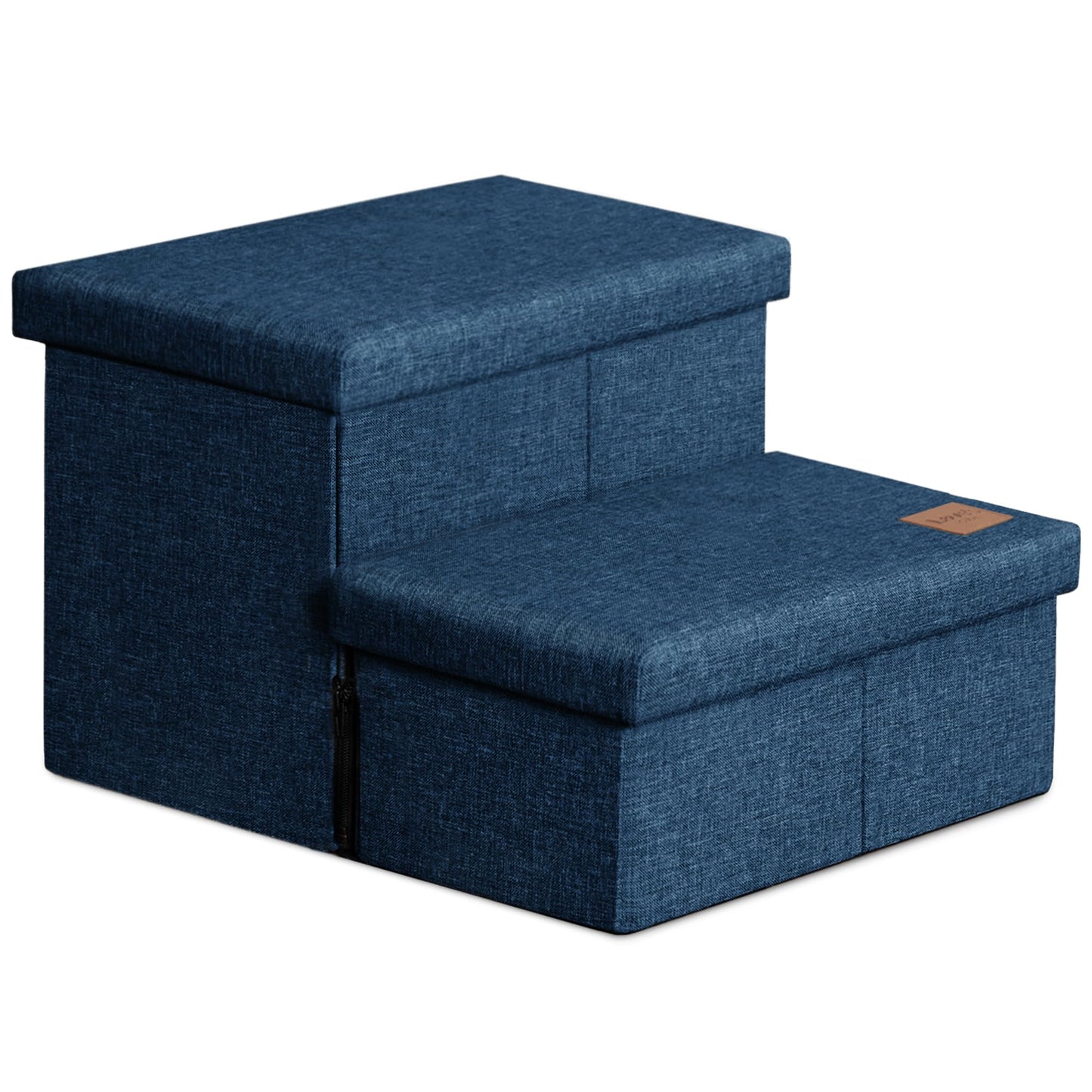 Foldable 3-Step Pet Ramp with Storage & Adjustable Height