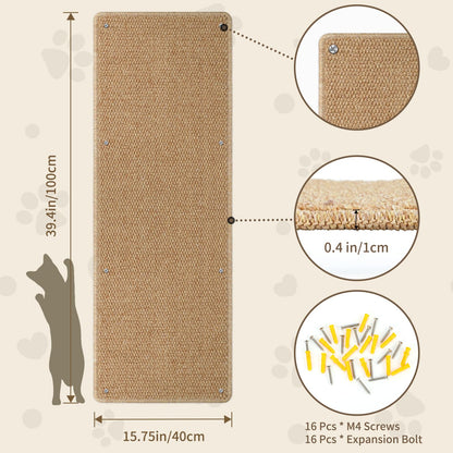 71" Cat Wall Climbing Scratch Pad for Furniture & Wall Protection