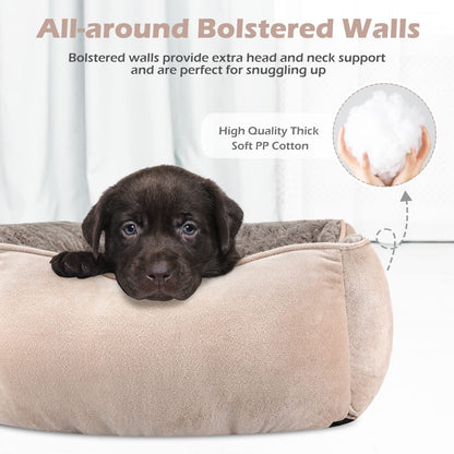 Orthopedic Dog Bed with Washable Cover & Anti-Slip Bottom