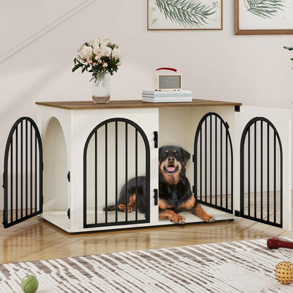 Wooden Dog Crate Furniture Kennel End Table for Dogs