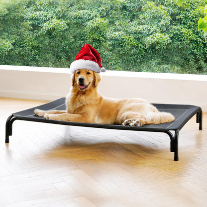 Elevated Dog Cot Bed with Breathable Mesh & Tool-Free Frame