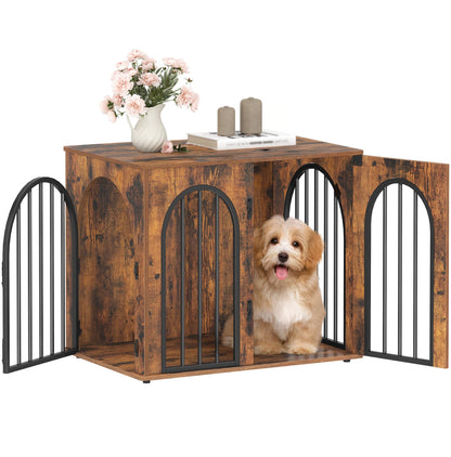 Wooden Dog Crate Furniture Kennel End Table for Dogs