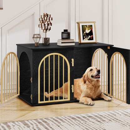 Wooden Dog Crate Furniture Kennel End Table for Dogs