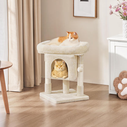 23.5" Cat Tree Tower with Condo & Sisal Scratching Posts for Kittens