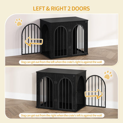 Wooden Dog Crate Furniture Kennel End Table for Dogs