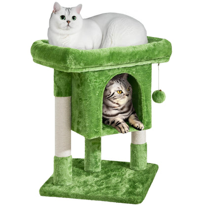23.5" Cat Tree Tower with Condo & Sisal Scratching Posts for Kittens