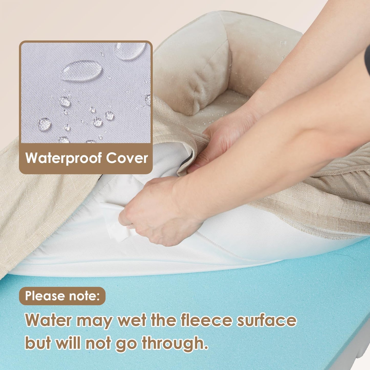 Orthopedic Dog Sofa Bed with Memory Foam & Waterproof Cover